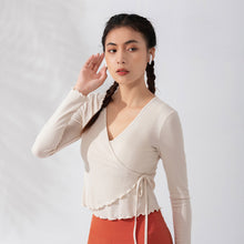 Load image into Gallery viewer, Tight Workout Clothes Women Solid Color Sports Top Running Long Sleeve T Shirt Outer Wear Elastic Yoga Clothes Autumn
