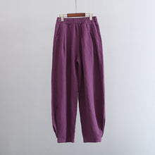 Load image into Gallery viewer, Womens - Cotton Linen - Spring/ Summer - Artistic Stone Washed Loose Slimming Pants
