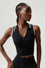 Load image into Gallery viewer, Stand Collar Tennis Women Yoga Fitness Running Top Quick Drying Sleeveless Vest with Chest Pad
