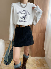 Load image into Gallery viewer, Early Autumn Suede High Grade Large Pocket Slimming A line Skirt
