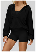 Load image into Gallery viewer, Big Pocket Cap Coat Large V neck Loose Comfortable Outdoor Top Outdoor Running Exercise Coat
