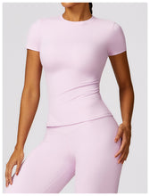 Load image into Gallery viewer, Womens Sollinarry Spring T Shirt Quick Drying Yoga Clothes Short Sleeve Workout Blouse Outdoor Running Sports Short Sleeve Top
