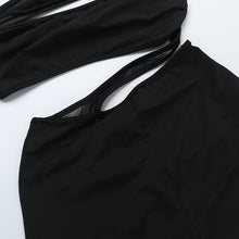 Load image into Gallery viewer, Womens Sexy Mesh Stitching Tube Top One Piece Wide Leg Pants Hollow Out Cutout - See Through
