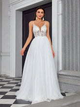 Load image into Gallery viewer, Suspender Tube Top Light Wedding Dress Simple Travel Photography Dress Prom Evening Dress
