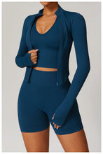 Load image into Gallery viewer, Womens Sollinarry Stand Collar Long Sleeve Zipper Yoga Jacket Women Tight Quick Drying Yoga Clothes Outdoor Fitness Sports Top
