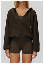 Load image into Gallery viewer, Big Pocket Cap Coat Large V neck Loose Comfortable Outdoor Top Outdoor Running Exercise Coat
