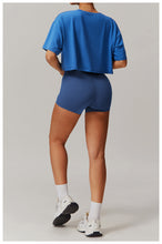 Load image into Gallery viewer, Sollinarry Brushed Sports Short Sleeved Top Comfortable O neck Short Fitness Running Yoga T-Shirt
