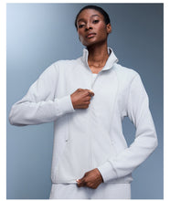 Load image into Gallery viewer, Womens Waffle Slim Fit Stand Collar Sports Jacket Casual Loose Stitching Autumn Cardigan
