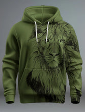 Load image into Gallery viewer, Men&#39;s Fashion Brand Lion&#39;s Head 3D Hoodie
