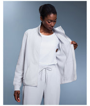 Load image into Gallery viewer, Womens Waffle Slim Fit Stand Collar Sports Jacket Casual Loose Stitching Autumn Cardigan
