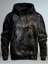 Load image into Gallery viewer, Men&#39;s Fashion Brand Lion&#39;s Head 3D Hoodie
