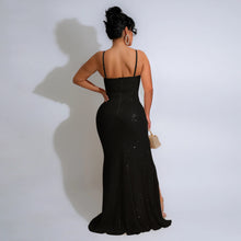 Load image into Gallery viewer, Sequin Sling Dress Host Cocktail Sexy Prom Evening Dress
