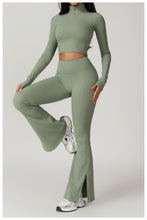 Load image into Gallery viewer, Sollinarry Zipper Tight Long Sleeve Yoga Wear Sports T shirt Autumn Winter High Strength Quick Drying Running Fitness Top
