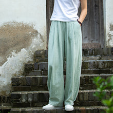 Load image into Gallery viewer, Womens - Cotton Linen - Spring/ Summer - Artistic Stone Washed Loose Slimming Pants
