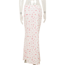 Load image into Gallery viewer, Womens Summer Fresh Floral Print Beach Vacation Slim Fit Draping High Waist Long Skirt
