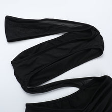 Load image into Gallery viewer, Womens Sexy Mesh Stitching Tube Top One Piece Wide Leg Pants Hollow Out Cutout - See Through
