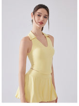 Load image into Gallery viewer, Fanxin Nude Feel Breathable Lapels Beauty Back Workout Bra Tight Outdoor Sports Running Fitness Yoga Vest
