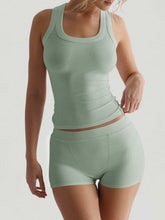 Load image into Gallery viewer, Womens Sports Yoga Camisole Summer Shorts Set
