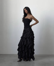 Load image into Gallery viewer, Spring Summer Romantic Chic Layered Irregular Asymmetric Ruffled A line Skirt
