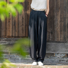 Load image into Gallery viewer, Womens - Cotton Linen - Spring/ Summer - Artistic Stone Washed Loose Slimming Pants
