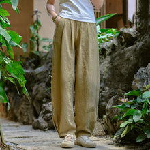 Load image into Gallery viewer, Womens - Cotton Linen - Spring/ Summer - Artistic Stone Washed Loose Slimming Pants
