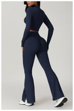 Load image into Gallery viewer, Sollinarry Zipper Tight Long Sleeve Yoga Wear Sports T shirt Autumn Winter High Strength Quick Drying Running Fitness Top
