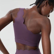 Load image into Gallery viewer, Womens Small Wave One Shoulder Sports Underwear Fitness Sports Bra Running Yoga Underwear Sportbra
