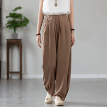 Load image into Gallery viewer, Womens - Cotton Linen - Spring/ Summer - Artistic Stone Washed Loose Slimming Pants
