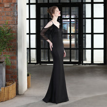 Load image into Gallery viewer, Wedding Toast Dress Bride Long Sling Appreciation Dinner Slim-Fit Fishtail Car Model Exhibition Dress Formal Gown
