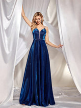 Load image into Gallery viewer, Sexy V neck Strap Elegant Prom Evening Dress Party Dress Women
