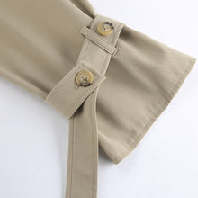 Load image into Gallery viewer, Womens Autumn Khaki Double Breasted Collar Trench Casual Jacket Coat
