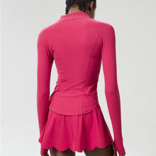 Load image into Gallery viewer, Womens Light Plastic Waist Tight Zipper Yoga Running Fitness Sports Coat Top
