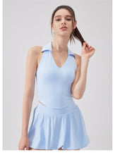 Load image into Gallery viewer, Fanxin Nude Feel Breathable Lapels Beauty Back Workout Bra Tight Outdoor Sports Running Fitness Yoga Vest
