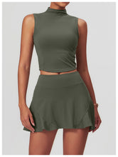 Load image into Gallery viewer, Womens Sollinarry Brushed Yoga Vest Tight Fitting Cinched Running Fitness Top Casual Exercise Yoga Clothes
