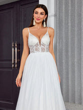 Load image into Gallery viewer, Suspender Tube Top Light Wedding Dress Simple Travel Photography Dress Prom Evening Dress
