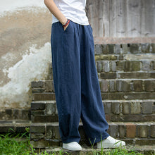 Load image into Gallery viewer, Womens - Cotton Linen - Spring/ Summer - Artistic Stone Washed Loose Slimming Pants
