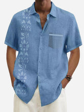 Load image into Gallery viewer, Mens Digital Printing Polyester Plain Short Sleeve Shirt
