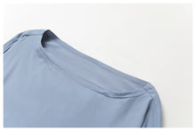 Load image into Gallery viewer, Womens Sollinarry Fitness Sports Long-Sleeved Top off Shoulder Batwing Sleeve Outer Wear Casual Long Sleeves Yoga Blouse
