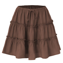 Load image into Gallery viewer, Women Clothing Lace up Adjustable Short Skirt Anti Exposure Pants Lining High Waist Skirt for Women

