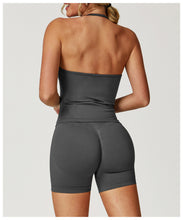 Load image into Gallery viewer, Sollinarry Seamless Yoga Vest Tight Breathable Pleated Sports Vest Casual Running Fitness Top
