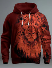 Load image into Gallery viewer, Men&#39;s Fashion Brand Lion&#39;s Head 3D Hoodie
