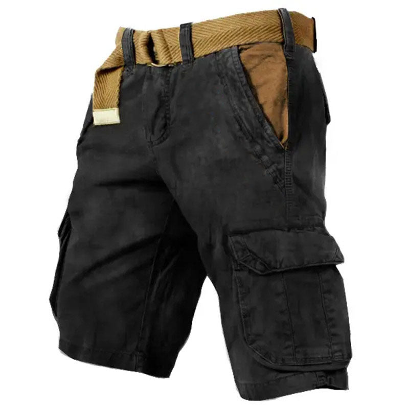 Mens Oversized Cargo Sports Loose Wear-resistant Cropped Casual Shorts