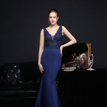 Load image into Gallery viewer, Wedding Diamond Toast Dress Bride Long Appreciation Dinner Fishtail Dress Evening Dress
