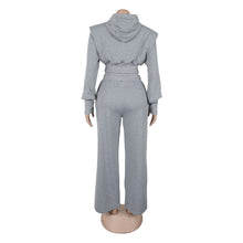 Load image into Gallery viewer, Hooded Sweater Wide Leg Two Piece Sets
