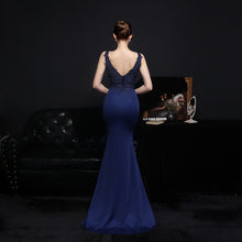 Load image into Gallery viewer, Wedding Diamond Toast Dress Bride Long Appreciation Dinner Fishtail Dress Evening Dress
