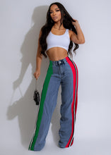 Load image into Gallery viewer, Blue Denim Green Red
