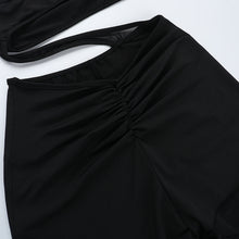 Load image into Gallery viewer, Womens Sexy Mesh Stitching Tube Top One Piece Wide Leg Pants Hollow Out Cutout - See Through
