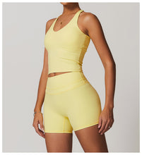 Load image into Gallery viewer, Sollinarry Cross Beauty Back Brushed Tight Outdoor Workout Exercise Underwear Yoga Vest Jacket
