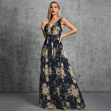 Load image into Gallery viewer, Evening Dress Sexy Deep V Plunge neck Backless Graceful Formal Dress Cocktail Party Prom Formal Dress
