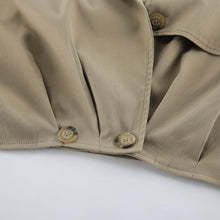 Load image into Gallery viewer, Womens Autumn Khaki Double Breasted Collar Trench Casual Jacket Coat

